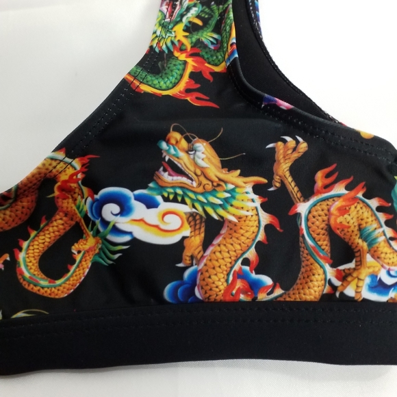 Shein Chinese Dragon Print Bikini top - Picture 8 of 12